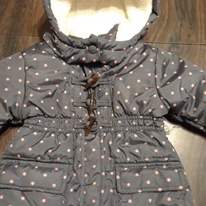 Old navy toddler jacket gray with pink stars